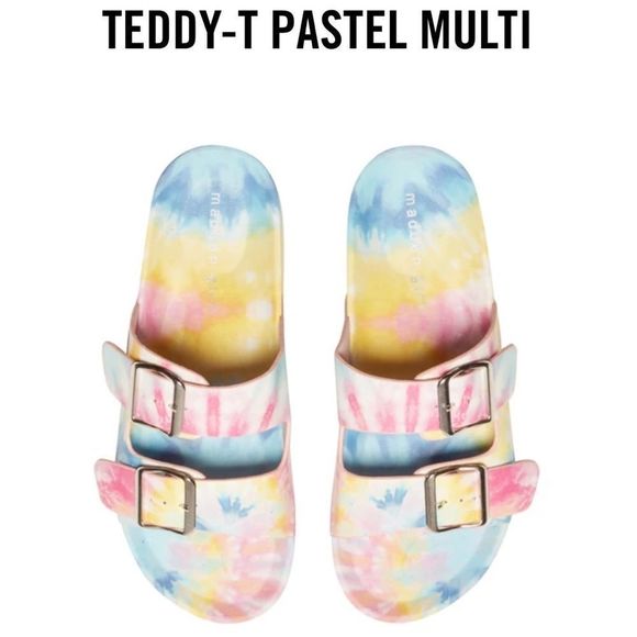 Madden Girl Shoes - Madden Girl 6 NIB Teddy-T Light Tie Dye Rubber Slip On Sandals